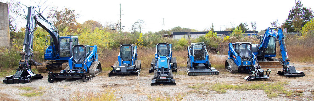 Blue diamond brush cutters skid steer brush cutter attachments